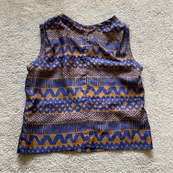 WHIT pattern silk top size M - Picture 4 of 6